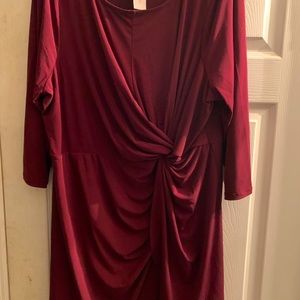 Lane Bryant above the knee size 22/24 plum 3/4 sleeve dress or tunic
